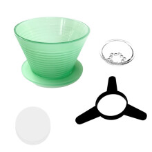 Pour over Coffee Dripper Filter Cup with Holder Slow Brewing Coffee Pour over Evenly Drip Filter Lazy Hand Filter Cup A