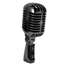 Retro Cardioid Dynamic Microphone, Adjustable Angle, Gunmetal Grey