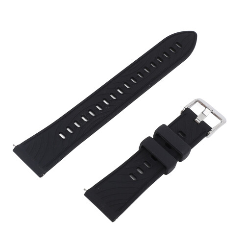 Breathable Silicone Replacement Strap with Quick Release for GT4 Black Watch 2