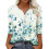 Women's sleeve V-neck T-shirts for Spring  comfortable,-Mint S 1
