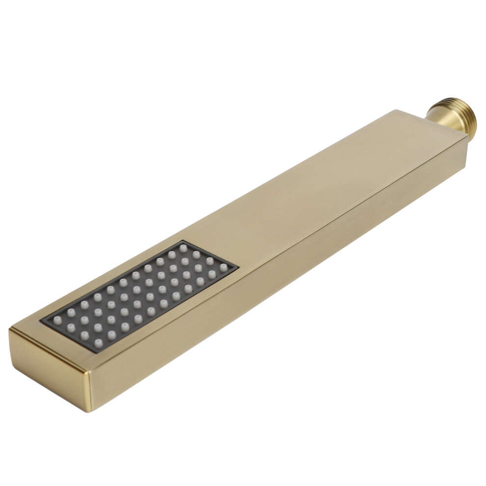 G1/2 Copper Shower Head Handheld Brushed Gold Bathroom 8.7In 6941391178241