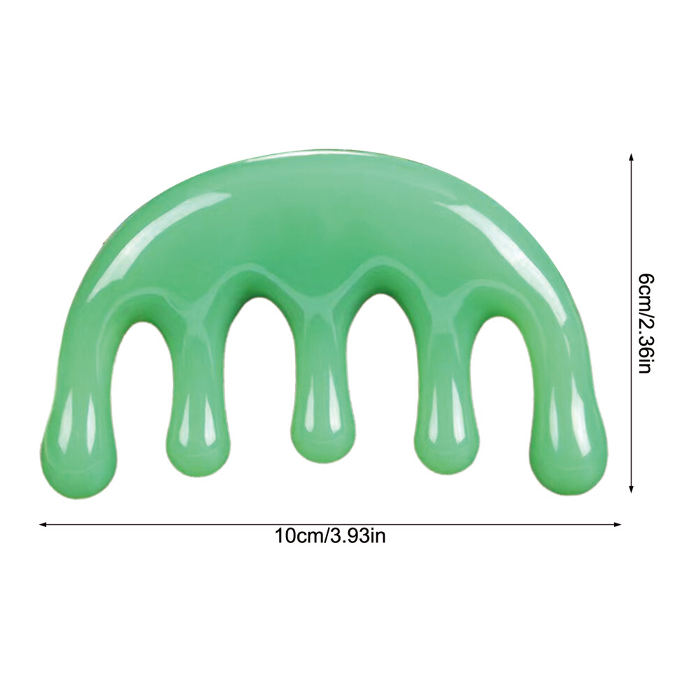 Reach-Tools (Green Crescent Comb) Scalp & Neck Massage Comb For Home/Salon