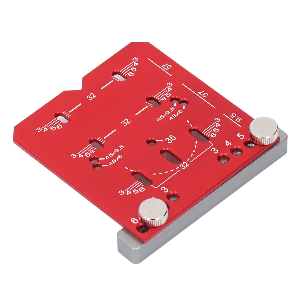 Hinge Positioning Ruler Red 35Mm Adjustable Aluminium Alloy Cabinet Jig Tool 8231391179842