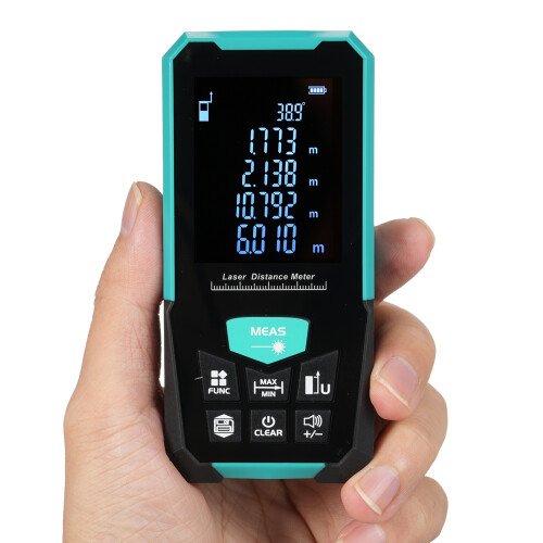 Laser Distance Meter 50m D3-50 Waterproof Digital Range Finder Compact 2