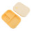 Yellow Silicone Lunch Box 3 Compartments Microwaveable Food Container 15