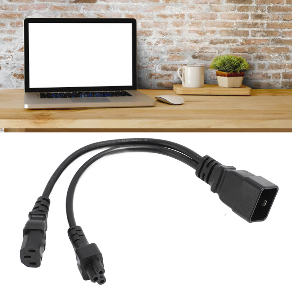 Iec320 C20 To C5 C13 Y Splitter Power Cord 0.32M For Laptop And Equipment 9451391183017