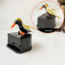 (Black bird golden wings (1 pack of toothpicks) Bird-Shaped Toothpick Holder for Kitchen & Dining