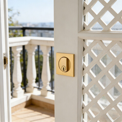 Multifunctional Recessed Sliding Entry Lock And 4 Piece-Silver 1