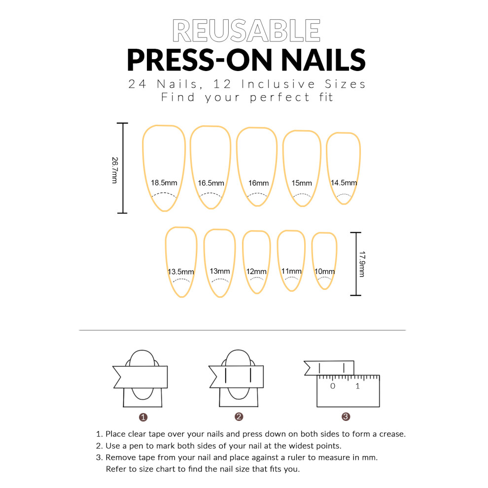 Roc-Electron Pink False Nails With White Tips - Odorless & Comfortable