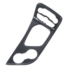 Carbon Fiber Style Gear Shift Panel Trim ABS Scratch-Resistant Cover for Cars