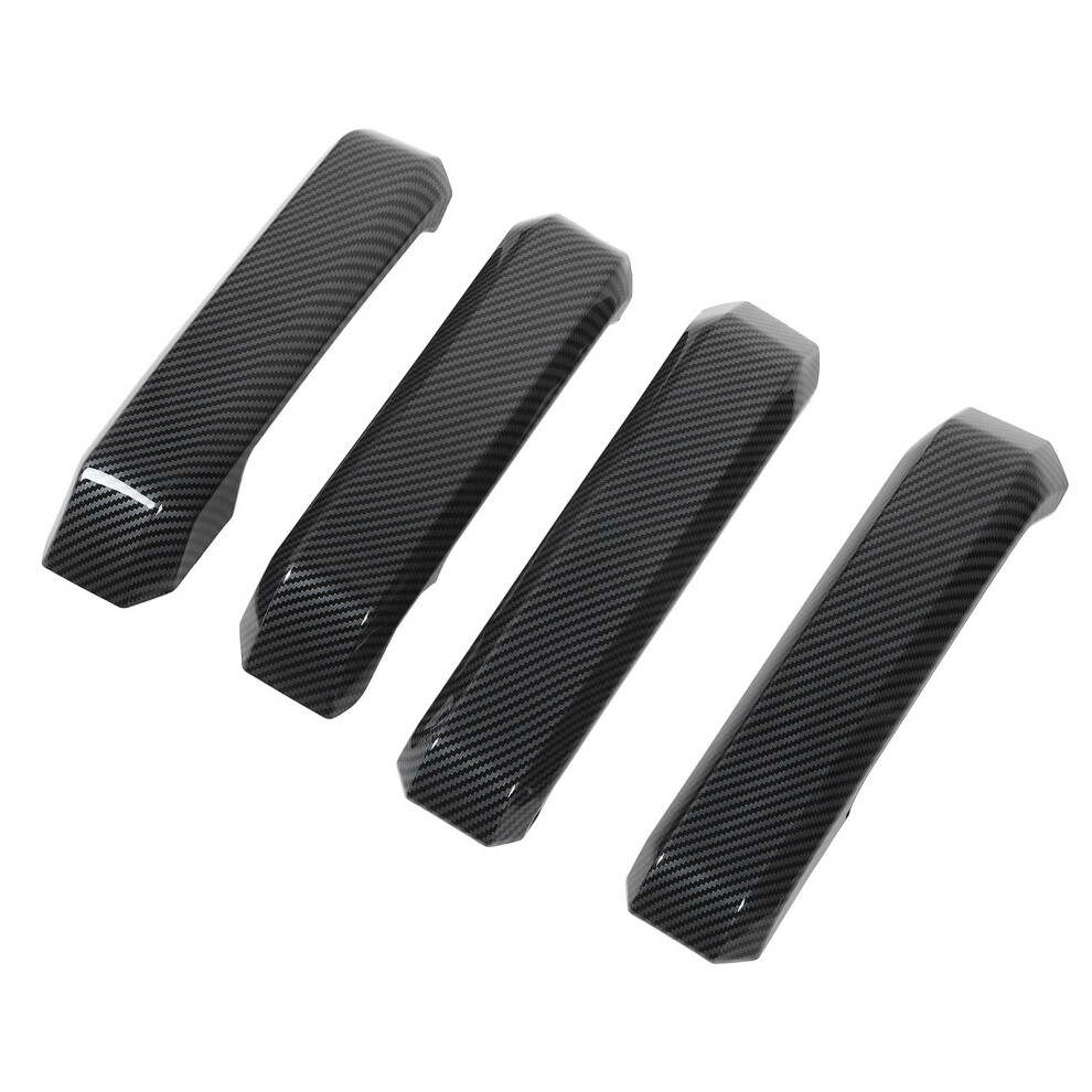 4Pcs Carbon Fiber Inner Door Handle Cover Trim Sticker Abs Scratch Protection 3271391184625