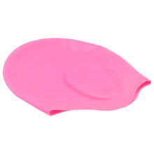 Pinkes Silikon-Schwimmcap mit Ohrschutz, ergonomisches wasserdichtes Design