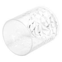 Runder Acryl-Weinglas 200 ml mit Diamantboden, transparent