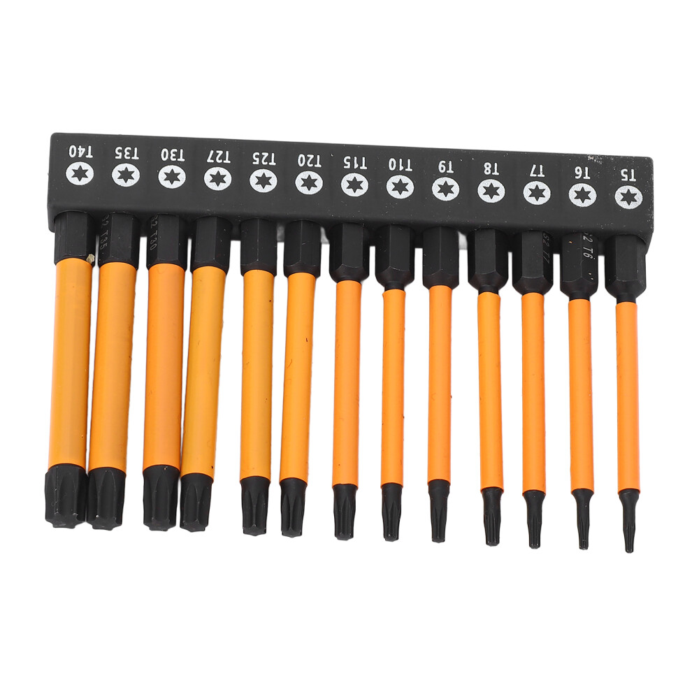 13Pcs Star Bits Set 75Mm S2 Alloy Steel T5-T40 Hex Shank 5011391186261