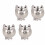 4pcs Metal Automatic Candle Snuffer Extinguisher Silver, 0.7-1inch Diameter 3