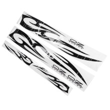 3 Stück Wasserdichte Auto-Flammen-Body-Aufkleber PVC Schwarz Universal Stylishes Dekor