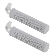 2PCS Car Door Assist Handles, Aluminum Alloy, Non Slip Silicone Grip, Grey
