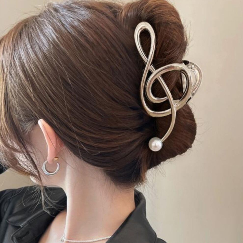 Reach-Tools (Silver) Strong Metal Hair Claw Clips For Thick Hair