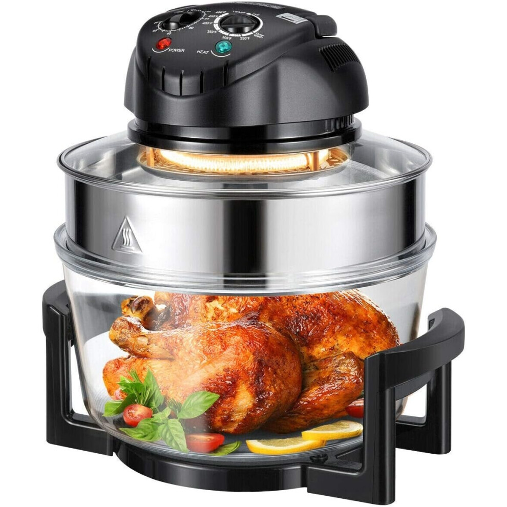 Halogen Convection Oven Electrical Cooker Air Fryer W/ Extender Ring 20L Not,Specified