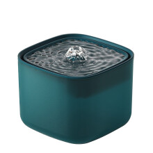 3L Ultra-Quiet USB Cat Water Fountain, 17.5cm, White/Green/Gray