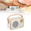 Retro White Wireless Portable Speaker 500mAh Stereo Bluetooth 5.3 2