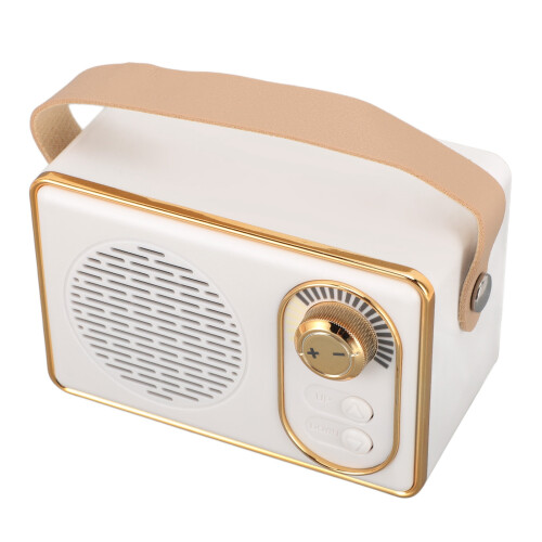 Retro White Wireless Portable Speaker 500mAh Stereo Bluetooth 5.3 2