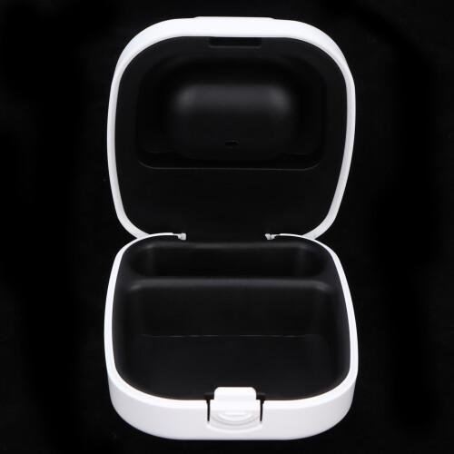 Hearing Aid Case Portable Hard Storage Box, White, ABS+Silicone 2