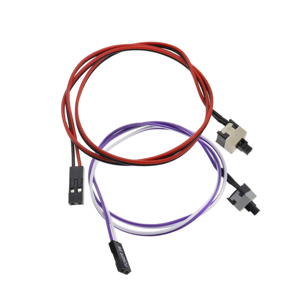 1Â¯Meter Pc Power Switch Cable Blue And White, Desktop Computer Power Button With Reset Wire 9073542753391