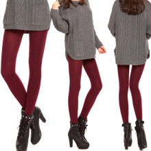 (Footed Leggings) Winter Fleece Leggings Warm Brushed Lined Stretch Pants