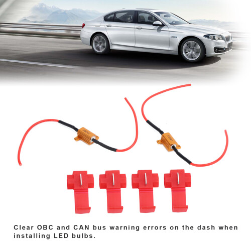 2pcs LED Decoder 10W 39Ω Error Free Canceller for Headlight Daytime Running Lamp 1