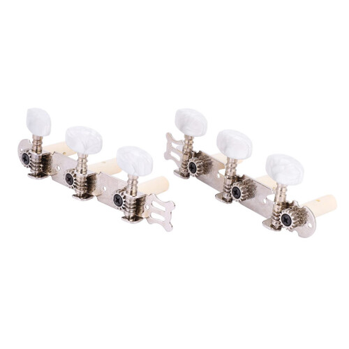 Classical Guitar Tuning Pegs Set 3+3 Silver Tuners for Fast Accurate Tuning and Stable String Retention 1