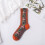 (Orange) Women\'s Ethnic Jacquard Crew Socks 3