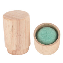 Wood Sewing Needle Case – Beech Wood, 8.5 x 4 cm, Mint Green