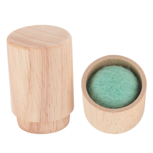 Wood Needle Case Storage – Portable Beech, Mint Green, 8.5x4 cm