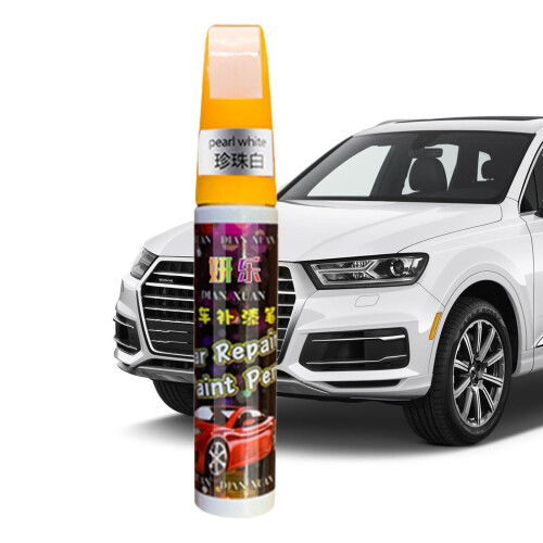 Pearl White Car Scratch  Pen 12ml Auto Touch Up Paint, Fast Drying Gloss Finish Easy Application 2