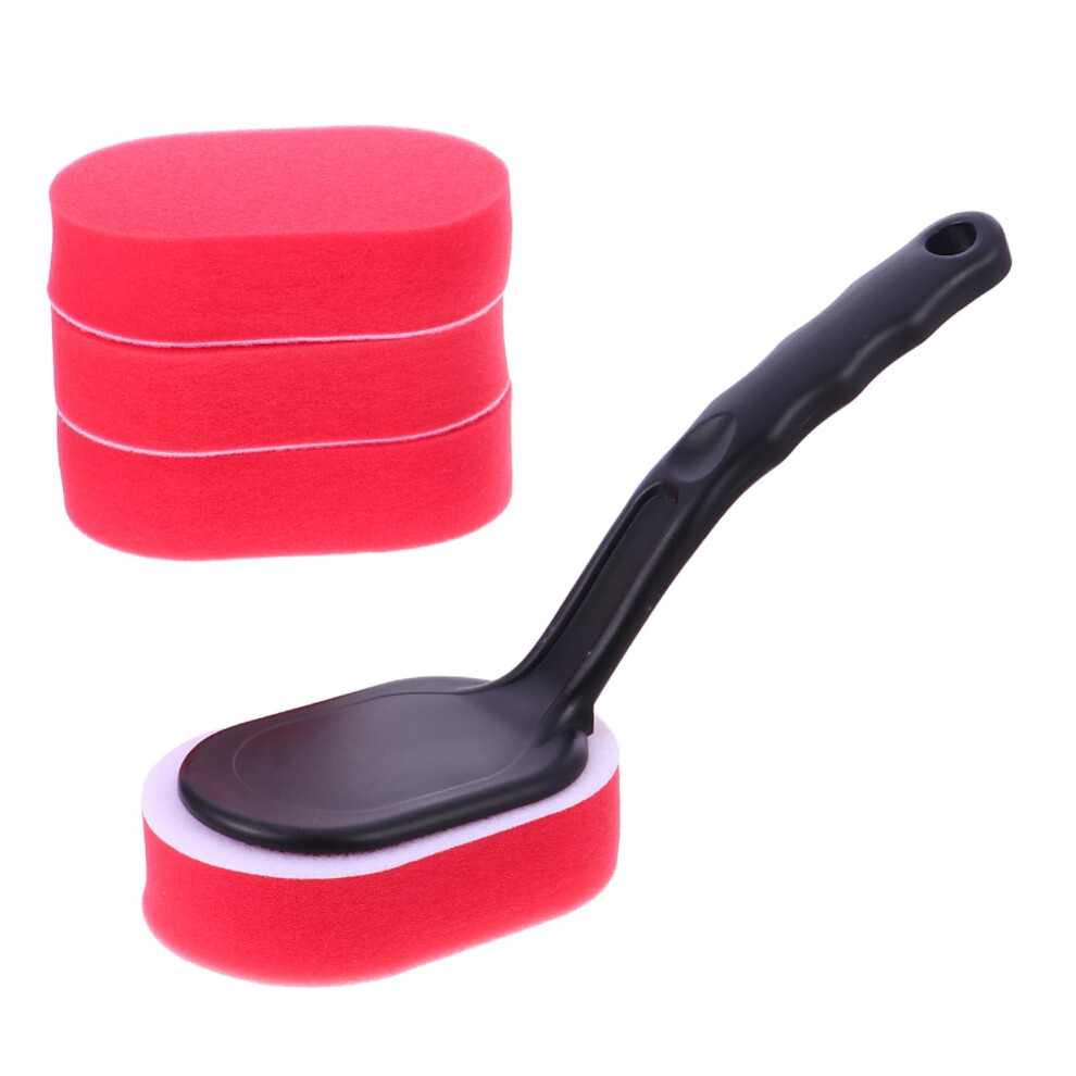 5Pcs Car Tire Wax Applicator Kit With Replaceable Sponge Head For Even Wax Application And Quick Tire Care 9771547613435