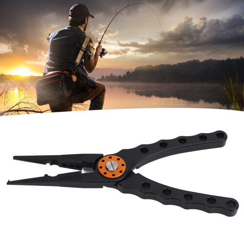 Aluminum Alloy Multi-Functional Fishing Pliers, Black
