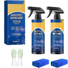 Ceramic Car Coating Spray 2pc – Maximum Gloss Finish, Hydrophobic Wax Shine, UV Protection for Cars
