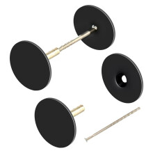 2-Pack DöRrhåLstäCkplåT, DöRrknopphandtag HåLfyllningsplåT, Metallanslutningsskruvar Deadbolt Cover Plate (Svart)
