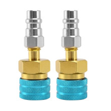 2X R1234Yf to R134A Low Side Quick Coupler, R12 to R134A Hose Adapter Fitting Connector for Car Air-Conditioning
