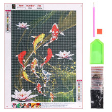 MåLa med Diamantbroderi DiamantmåLning Helrunda Bild Av Rhinestone Heminredning, Lucky Fish