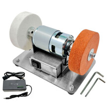 EU Plug,100W Double Grinder Machine Grinder Motor  Coarse and Fine Polishing Electric Grinding Wheel Grindig Stone