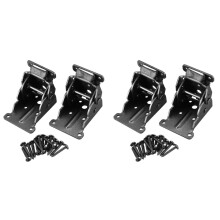 4Pack Folding Brackets, Lock Extension Support Bracket Foldable Self Lock Hinges with Screws for Table Bed Leg Feet