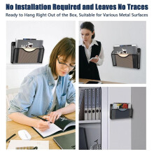 1-Laags Magnetische Bestandshouder-Map-Organizer, Capaciteit Kantoor Hangend Tijdschriftenrek voor Koelkast, Archiefkasten