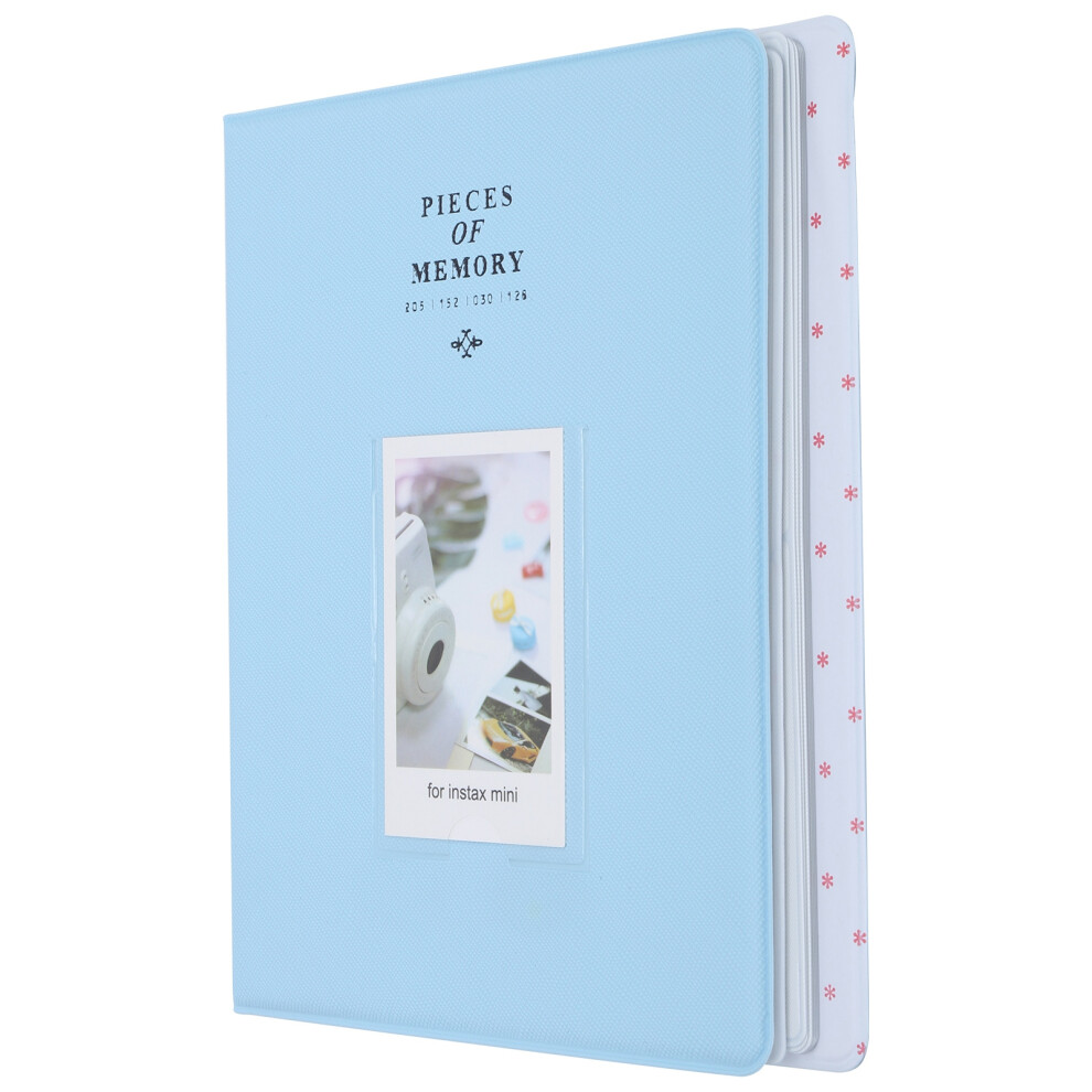 128 Pockets Pvc Photo & Card Album For 3In Mini Photos Blue 8401391666622