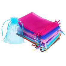 50 Stuks 4 Bij 6 Inch Organza Geschenkzakjes Trekkoord Sieradenzakjes Bruiloft Gunstzakjes (Veelkleurig)