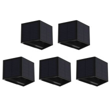 5X Luz de Parede Solar Ao Ar Livre -Down Lighting Lâmpada de LED Luzes de Lavagem de Parede Solar para Jardim de Pátio Regulável