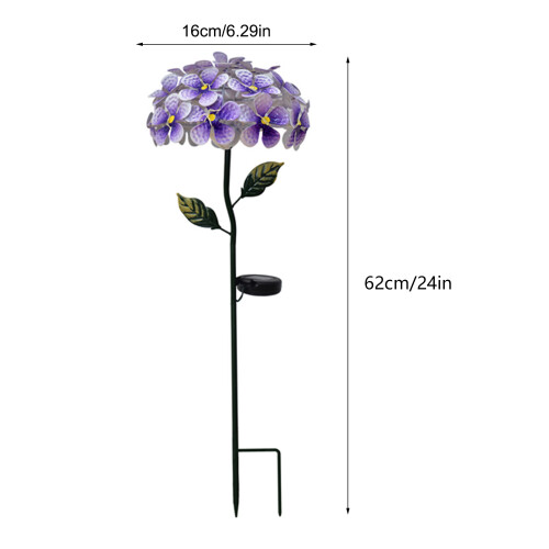 Solar Simulation Hydrangea Lights 10 LED Garden Decorative Pathway Lighting 1