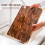 High Quality 15 Inch Rectangular Cutting Board End Grain Acacia Wood Chopping Board with Side Handle 5