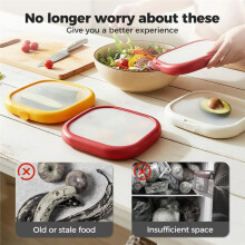 Caixas de Silicone Reutilizáveis para Armazenamento, Novos Recipientes para Alimentos Frescos de 2026, Ideal para Conservar Abacates e Cebolas